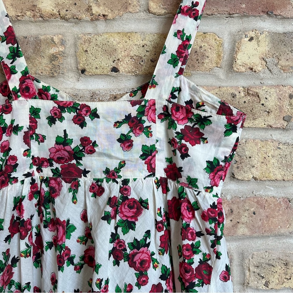 Topshop Tank w/ Pink Roses & Zipper - Picture 5 of 7